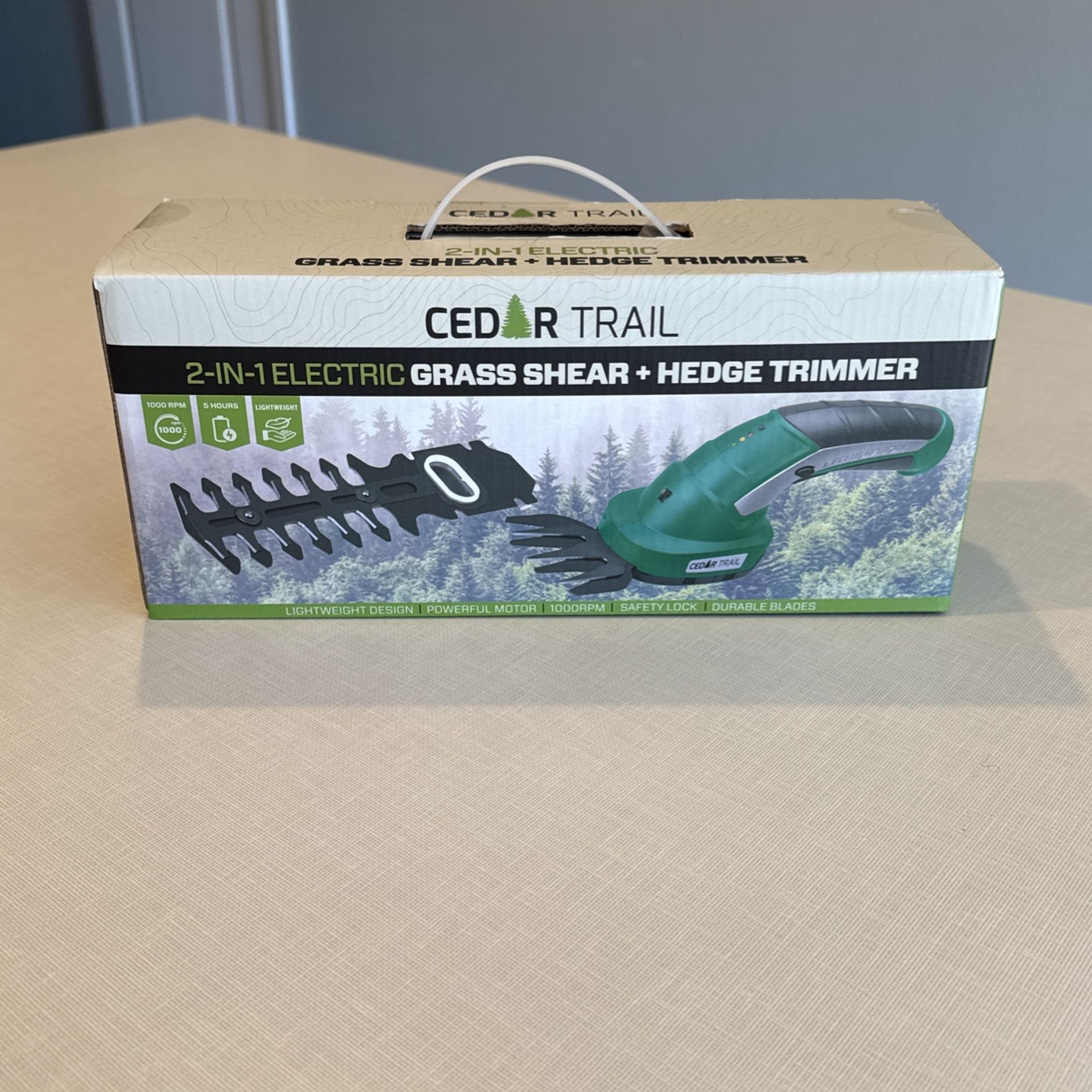 Cedar Trail 2 In 1 Electric Grass Shear + Hedge Trimmer