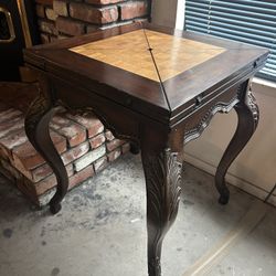 Antique Wooden Chess/Game Table