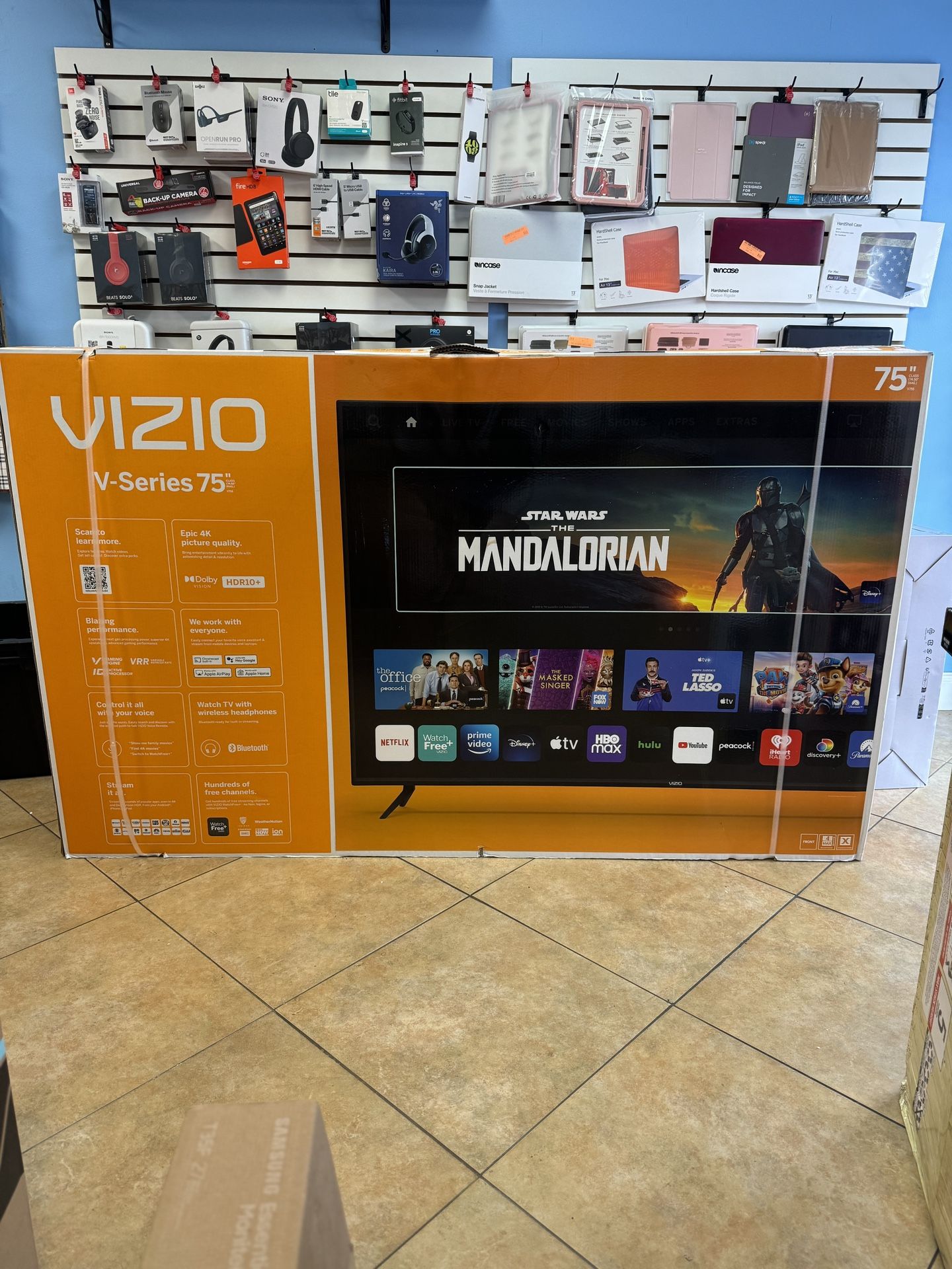 VIZIO 75" Class V-Series 4K UHD LED Smart TV V755 Voice Command Remote