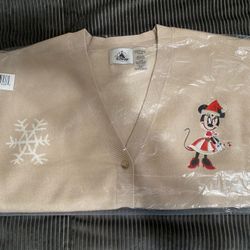 Beige Minnie Mouse Holiday Sweater By Disney