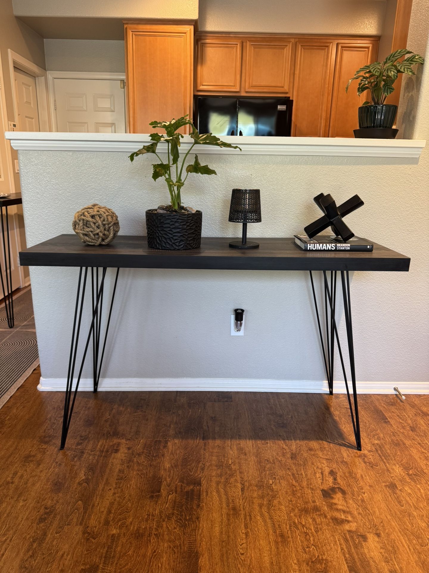 Grey And Black Console Table