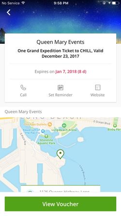 3 Tickets Queen Mary Freeze