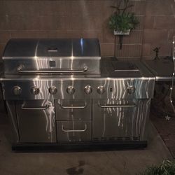 Kenmoore 6 Burner Bbq Island With Side Burner And Fridge