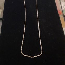 Sterling Silver Rope Necklace 