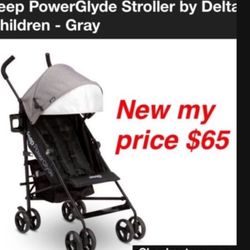 New in box jeep stroller light weight  black & gray $65 firm Cash only east Palmdale 