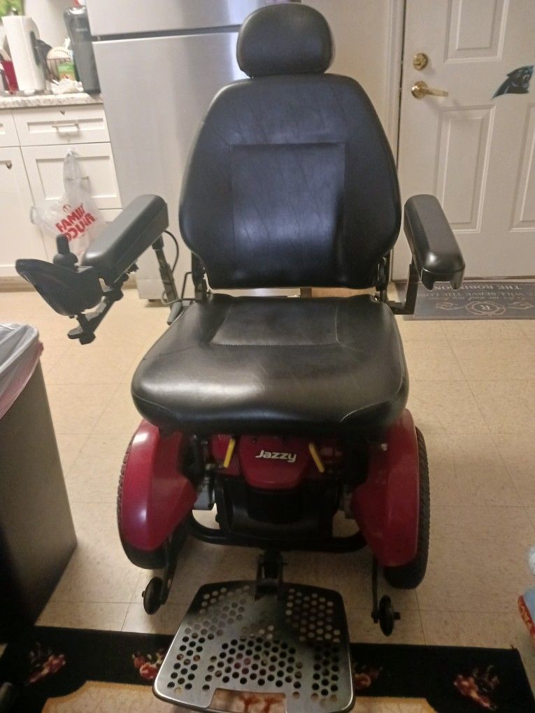 This Is A Jazzy Motorized Power Chair Red 425 Lb
