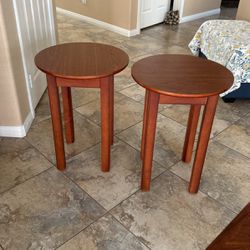 Wooden Round End Tables