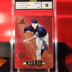 1997 Pinnacle Red Artist Proof 34 Billy Wagner Hof Rare Museum UCG MINT 9