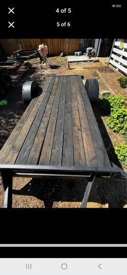 TRAILER: 12'x5' Flatbed trailer with ramps FOR SALE
