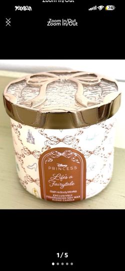 Bath & Body Works DISNEY PRINCESS LIFES A FAIRYTALE 3-Wick Candle 14.5 Oz - NEW