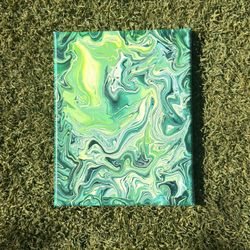 Emerald Swirl Painting 