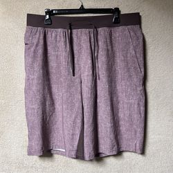 Lululemon THE Shorts Lined 12” Mens XL Mauve