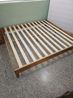 Wooden KING Platform Bed Frame with Slats