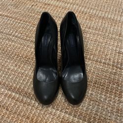 Black Leather Heels, Kurt Geiger, 7.5