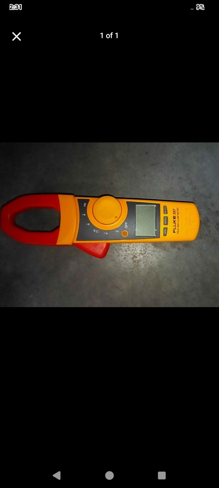 The Fluke 337 True-rms clamp meter