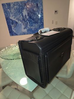 Leather Rolling Suitcase