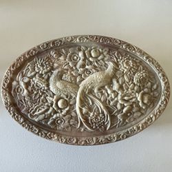 Oval Incolay Stone Jewelry Box