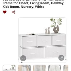 Fabric Dresser - 5 Drawers