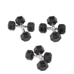 90 LB Dumbbell Set, Pairs of 10, 15, 20