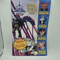 Official Park Map & Guide 2000 Six Flags Great America Silver 25 Season