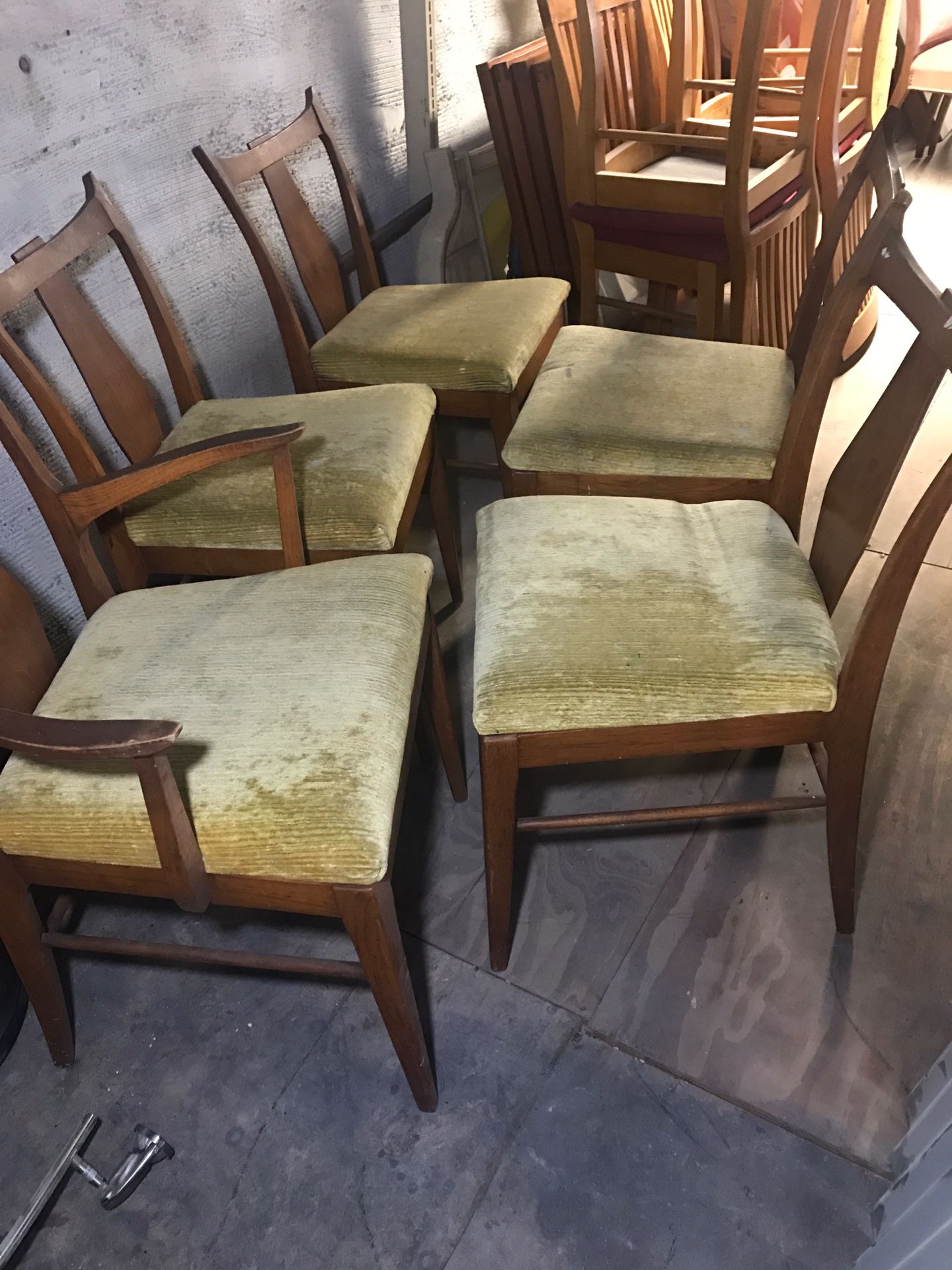 5 mid century modern chairs