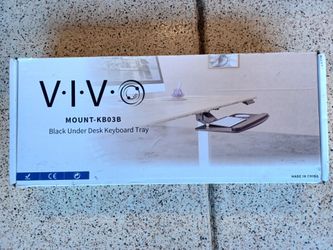 VIVO Black Under Desk Keyboard Tray MOUNT-KB03B