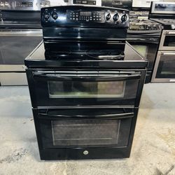 Whirlpool black double oven stove, one receipt for a 60-day warranty