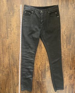 Rick Owens drkshdw waxed skinny jeans