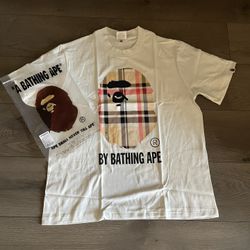White Burberry Bape Shirt 