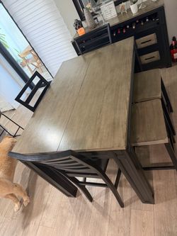 Counter Height Dining Table with Chairs