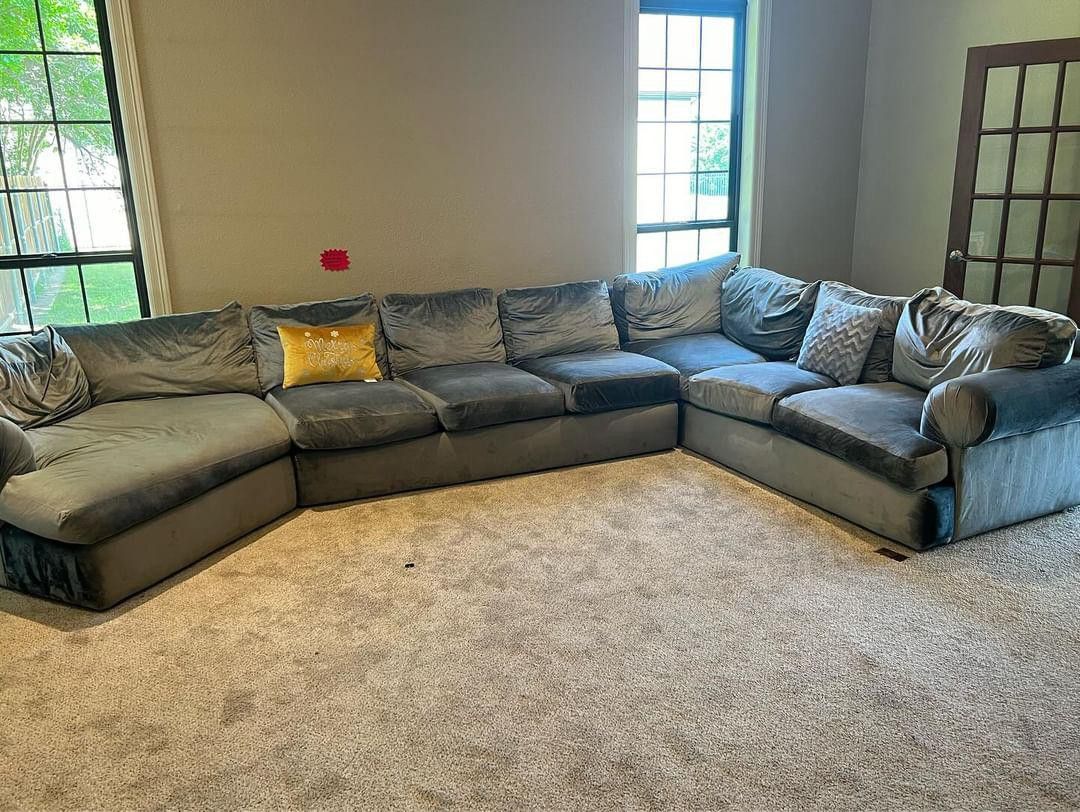 188"x102" Gray Couch