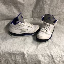 Jordan Retro 5 - White/Purple- Size 2Y