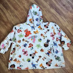 Disney 100 Kids One Size Characters Oversized Fleece Hoodie Lounge Pullover Shep
