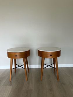 West elm nightstands mid century