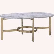 West Elm Marble Oval Coffee Table