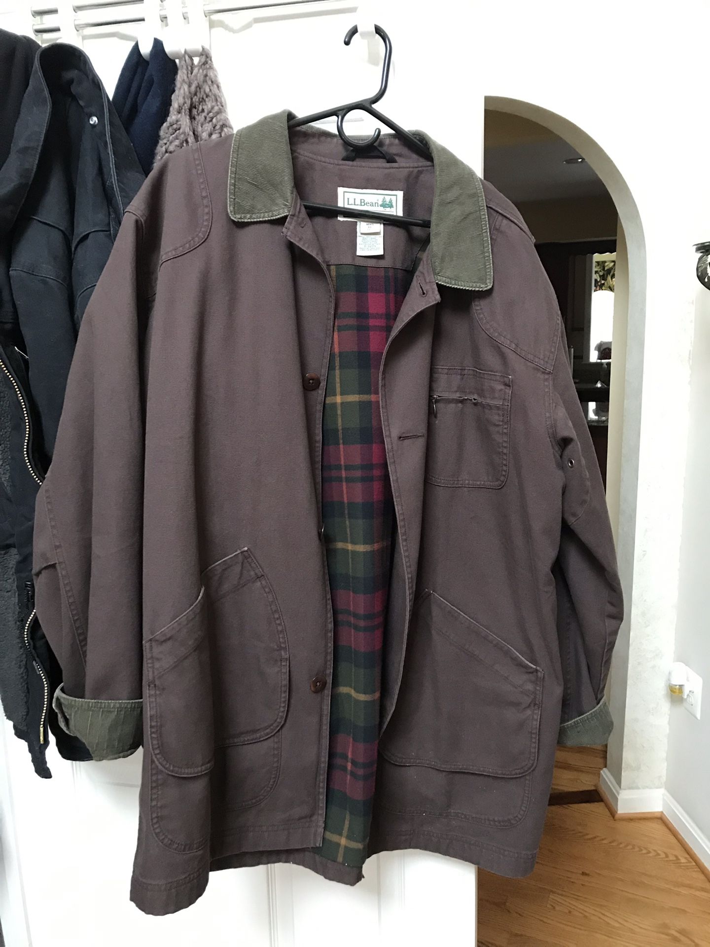 LL Bean Field Coat Flannel Lined XL Tall