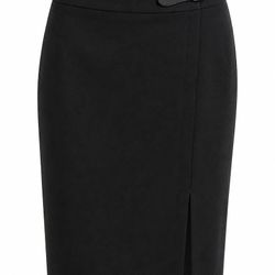 Black Polyester blend pencil skirt, Ann Taylor, size 12