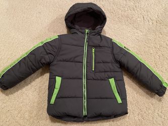 Protection System Boys Gray Hooded Puffer Jacket Size 4T