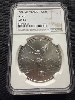 2009 Mexico 1 Onza Silver Libertad NGC MS68