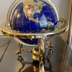 Blue Lapis Gemstone Globe