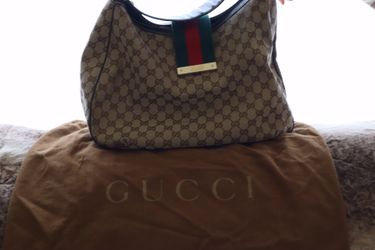 Gucci Monogram Large Web Hobo Bag