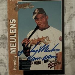 TUSCAN SIDEWINDERS HENSLEY MEULENS  “BAM BAM” SIGNED CARD