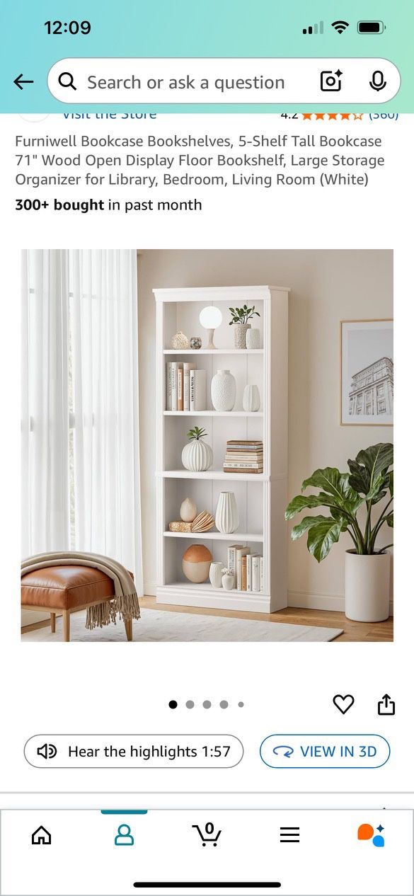 Two New Bookshelves -Excellent Condition
