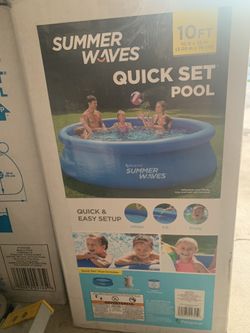 BRAND NEW IN HAND Summer Waves 10ft Quick Set Pool With Filter Pump