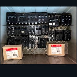 50 Assorted 2 Pole And 3 Pole Breakers 
