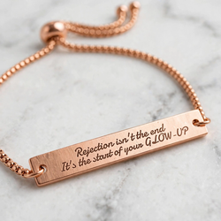 Engravable Flat Bar Bracelet — Adjustable Personalized ID Bracelet