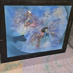 Vintage Painting By Gregory ? Mixed Media Abstract Art Beautiful Has Some Issues