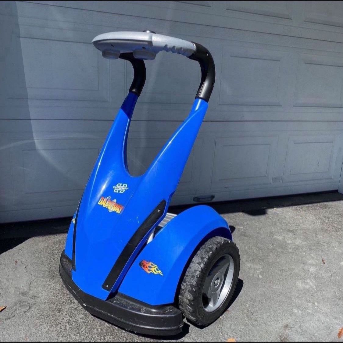 (H38”xL22”xW28”) Works Perfect - 12V Dareway Electric Kids Teen Blue Segway Scooter Car Bike Max 3.8 MPH - FAST (Originally $350) Needs Charger