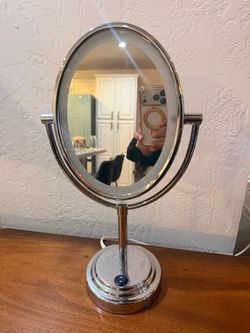 Lighted Vanity Mirror Chrome Double-Sided