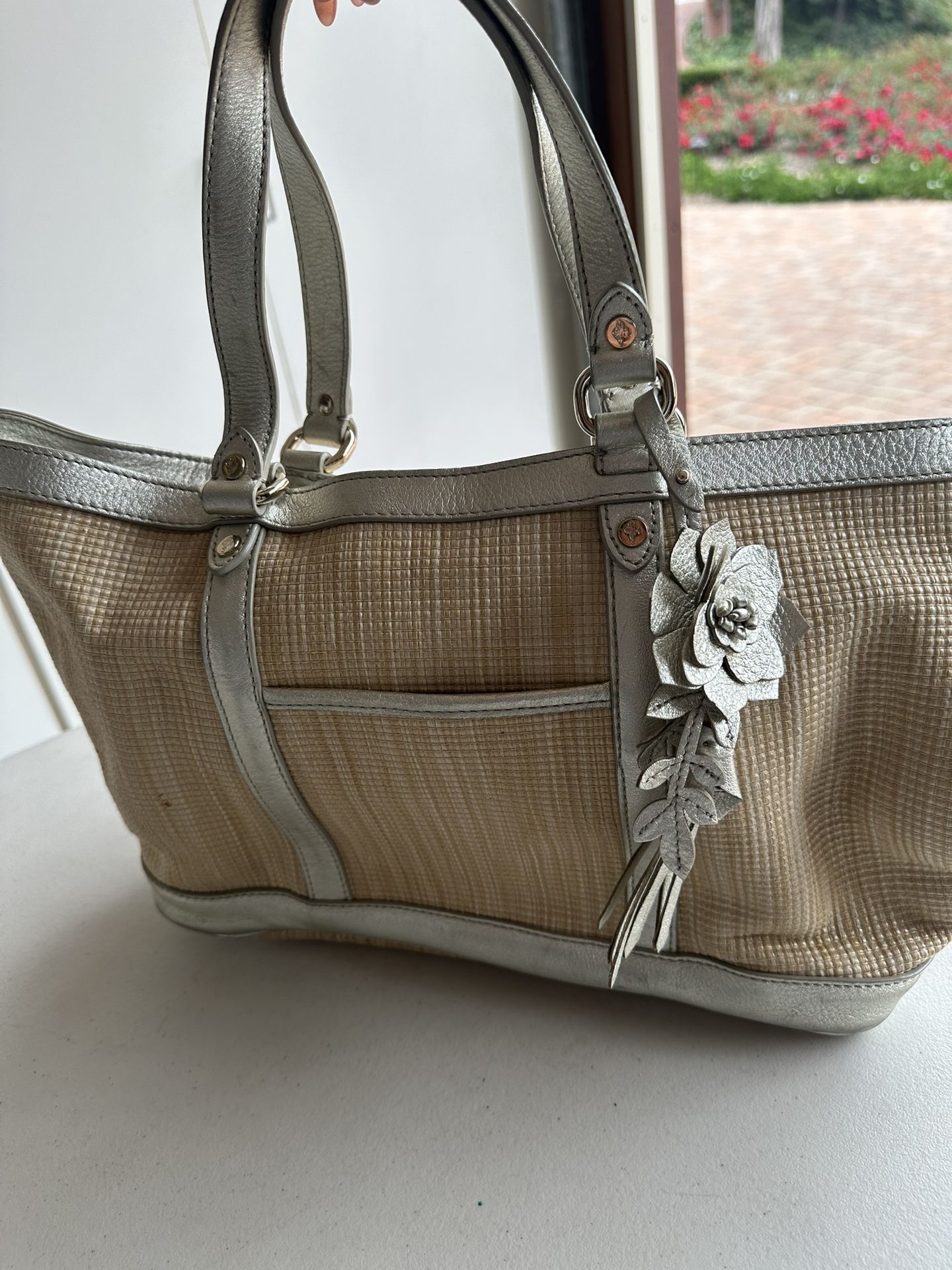 Cole Haan Woven Metallic Tote Bag – Summer Ready